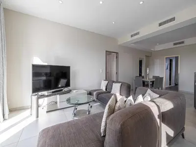 a living room with two couches and a tv at Appt Exclusif - 4BR 8P- Parking - Croisette in Cannes