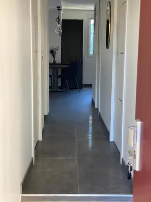 an empty hallway with at Appartement MIRAMAR 5 couchages in Cannes