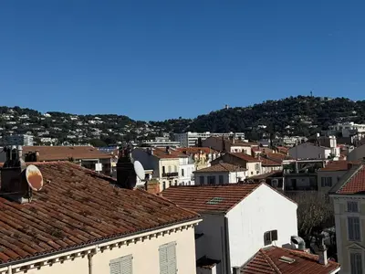a view of a city with houses and roofs at Appartement HOCHE CANNES centre-ville in Cannes