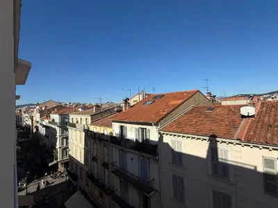 an overhead view of a city with buildings at Appartement HOCHE CANNES centre-ville in Cannes