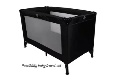 a black plastic baby food cart with a glass door at VIP 2 chambres, 2 salles de bain et 2 WCs Palais des Festivals Croisette in Cannes