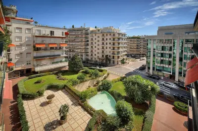 an aerial view of a park in a city at REF 1482 - Cannes Back Croisette - Apartment for rent in Cannes