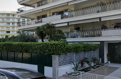 a car parked in front of a building at Studio apartment on La Croisette with terrace in Cannes