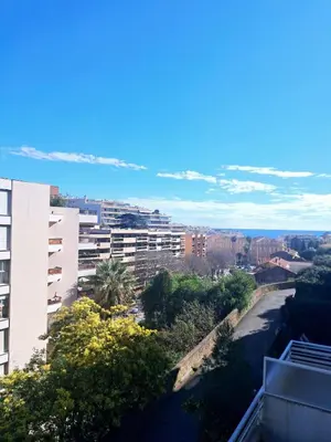 a view of a city from a building at 4 - Person Apartment with Sea View terrace in Cannes