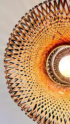 a close up of a large wicker fan at Studio 3étoiles à 10 min du Centre - Calme in Cannes