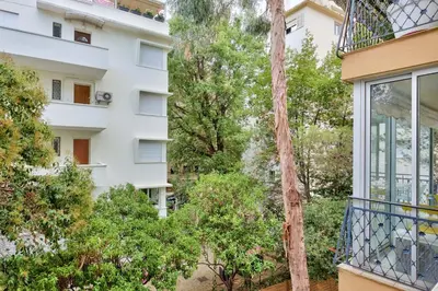 an apartment with a view of a building at T3 proche de la Croisette et Palais des Festivals in Cannes