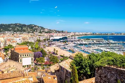a view of a harbor with boats in the water at STA4 Le Suquet, Proche Mer et Palais des Congrès in Cannes