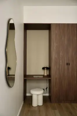 a bathroom with a toilet and a mirror at Somptueux avec grande terrasse in Cannes