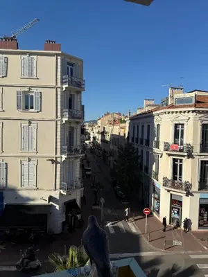 a view of a city street with buildings at Central location, terrace, 2 bedrooms in Cannes