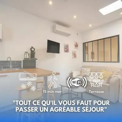 VCA House -5 appartements - 15Min Mer- Wifi-Clim