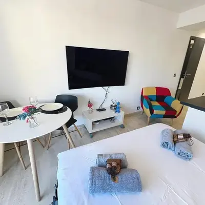 Bright and vast studio terrace easy parking Cannes heart of town 1 mn