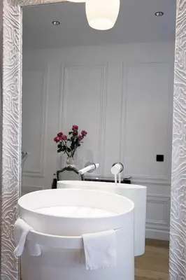 a bathroom with a white tub and a sink at Gatsby Chic & Elegance & Billiards & Fitness & Luxury in Cannes