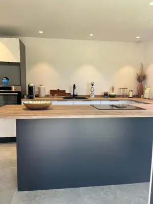 a kitchen with a counter with a bowl on it at 4 bedroom house Le Cannet in Le Cannet