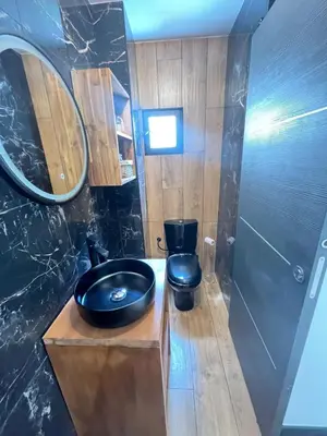 a bathroom with a sink and a mirror at T2 avec terrasse 4p, Cannes centre in Cannes