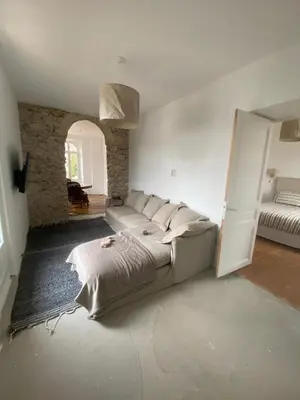 a bedroom with a large bed in a room at Lisa Appartement de charme in Cannes