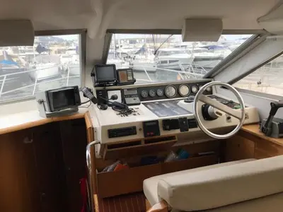 a view of the control room of a boat at une place au soleil in Cannes