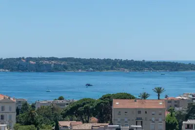 a view of a large body of water with boats at 2-Br Apartment with Sea View Terrace Cannes in Cannes