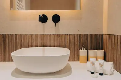 a bathroom with a large white bowl on a counter at T2 Neuf et chic à deux pas de la Croisette in Cannes