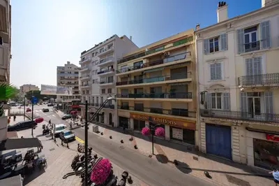 an overhead view of a city street with buildings at Cannes 2 bedrooms apartment - 141A in Cannes