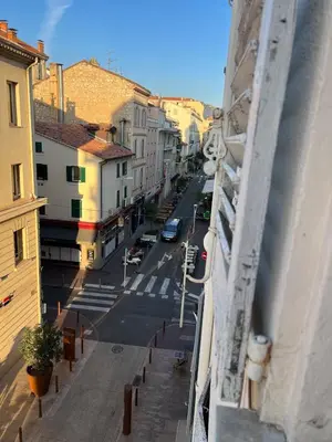 a view of a city street from a building at Panter Properies Studio in Cannes