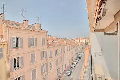 a view of a city street from a building at Studio lumineux avec parking - Gare & Palais à pied in Cannes