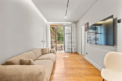 a living room with a couch and a tv at Cannes Villa - 2167 - Impact Center in Cannes