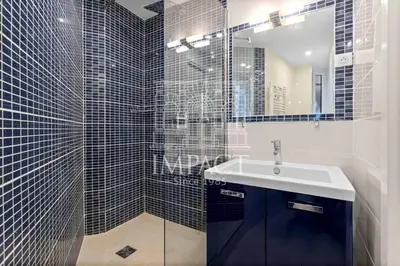 a bathroom with a sink and a shower at REF 2019 - Apartment for rent Cannes Center in Cannes