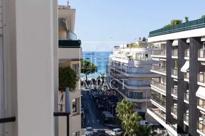 a view of a city street from a building at REF 2019 - Apartment for rent Cannes Center in Cannes