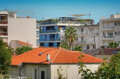 an image of buildings with orange roofs and apartments at Tine -Croisette-150M Plage- VCA in Cannes