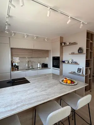 a bathroom with a sink and a mirror at Horizon by Connexion in Cannes