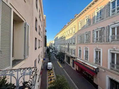 a view of a city street with buildings at Cozy 1 Bedroom apartment hypercentre in Cannes