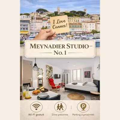 Studio plage et palais Cannes meynadier 1