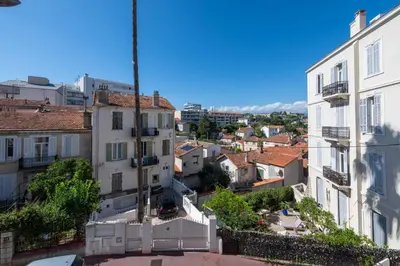 an aerial view of a city with buildings at Cannes 1-Br Apartment Near the City Center in Cannes