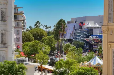 a view of a city with trees and buildings at Spacieux 2 chambres BALCON, FELIX FAURE-COEUR DE CANNES A2B023 in Cannes
