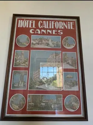 a framed picture of the hotel california games at Studio l'Atelier – Parking & Beaches 15 min Walk in Cannes