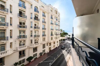 a view from the balcony of a building at Résidence 3p Avec Terrasse Vue Mer, Face Au Martinez - 3P avec terrasse vue mer, face au Martinez MAE-2243 in Cannes