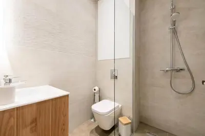 a bathroom with a shower and a toilet and a sink at Résidence 3p Avec Balcons, 3min Du Palais Des Congrès - 3P avec Balcons, 3min du Palais des congrès MAE-3053 in Cannes