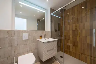 a bathroom with a toilet and a sink and a shower at Résidence Studio Terrasse 2 Min De La Croisette - Studio Terrasse 2 min de la Croisette MAE-3113 in Cannes