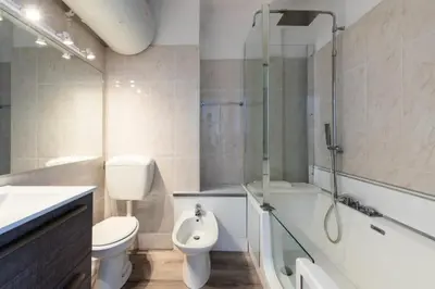 a bathroom with a toilet and a sink and a shower at Résidence Appartement Lumineux Centre Cannes - Appartement lumineux Centre Cannes MAE-3193 in Cannes