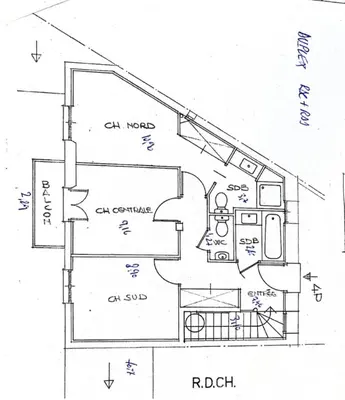 a floor plan of a house at MAISON DE VILLE 6 Chambres TERRASSE -Stanislas Chic A6B002 in Cannes