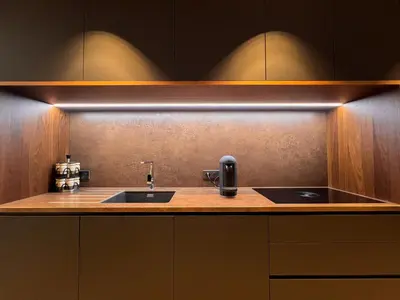 a kitchen with a sink and a counter top at Croisette Luxury in Cannes