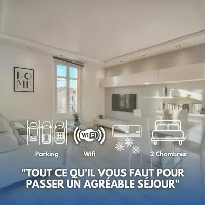 Clod - 2 bedrooms - Parking - Wifi Air conditioning