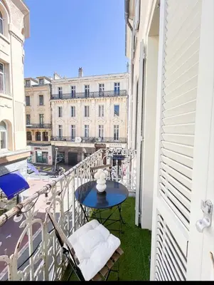 a view of a city street from a balcony at Casa Dolce Cannes in Cannes