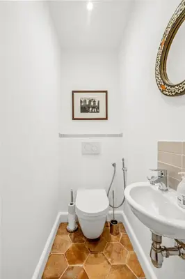 a bathroom with a toilet and a sink at REF 2038 - Cannes - Superb fully renovated one-bedroom apartment in Cannes