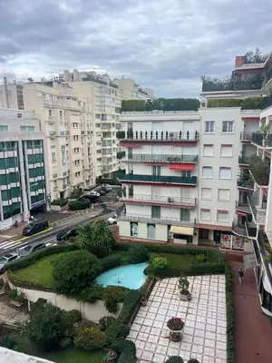 an aerial view of a building with a courtyard at Armenonvillecannes in Cannes