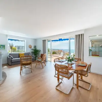 2 pièces proche centre Cannes - Vue mer panoramique - Toit terrasse