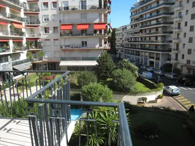a view from the balcony of a apartment building at Appartements Cannes Centre : Rond Point Duboys d'Angers in Cannes