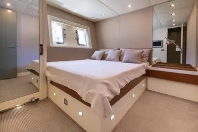 a kitchen with a sink and a microwave at Yacht Mangusta in Cannes