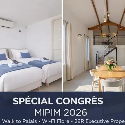 MIPIM Walk-to-Palais 100sqm Loft 2 Ensuite Suites 3 Bathrooms Terrace Business Ready