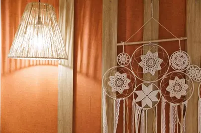 a lamp and a curtain with a light at Majopi 2 - Central, AC, close to Palais & beaches in Cannes